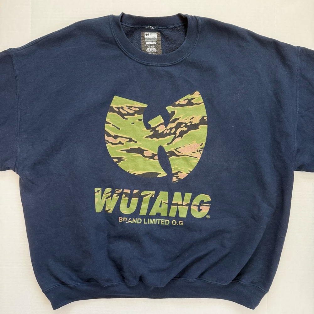 🔴Wu-Tang Sweater Size XL Camouflage WuTang Crewneck Killarmy Rza 4th Disciple